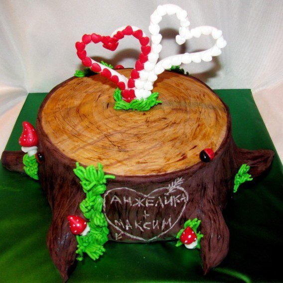 Торт "На деревянную свадьбу"